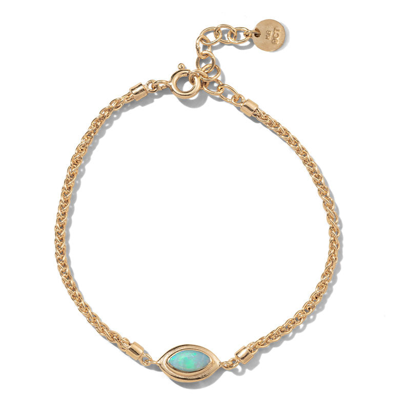 Iris Bracelet, Opal, 9kt Yellow Gold