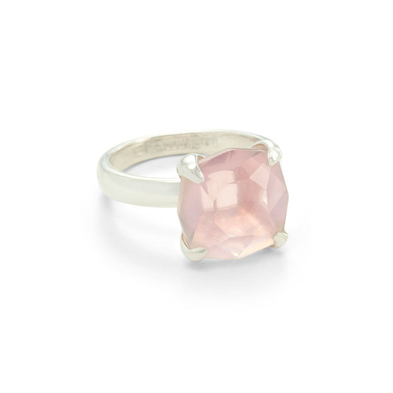Kara Ring, Rose Quartz, Silver