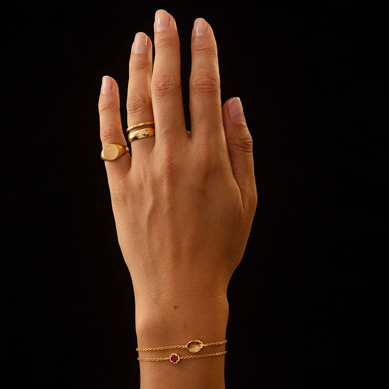 Winkie Bracelet, Ruby, Gold