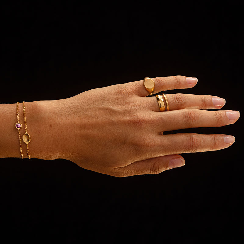 Winkie Bracelet, Pink Tourmaline, Gold