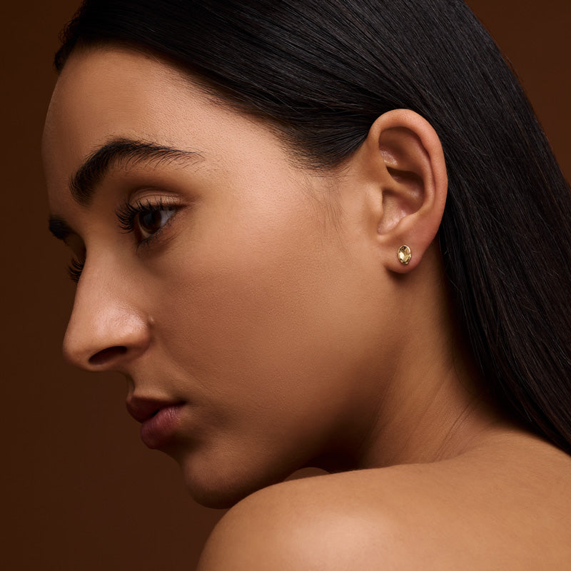 Keshi Stud, 9kt Yellow Gold