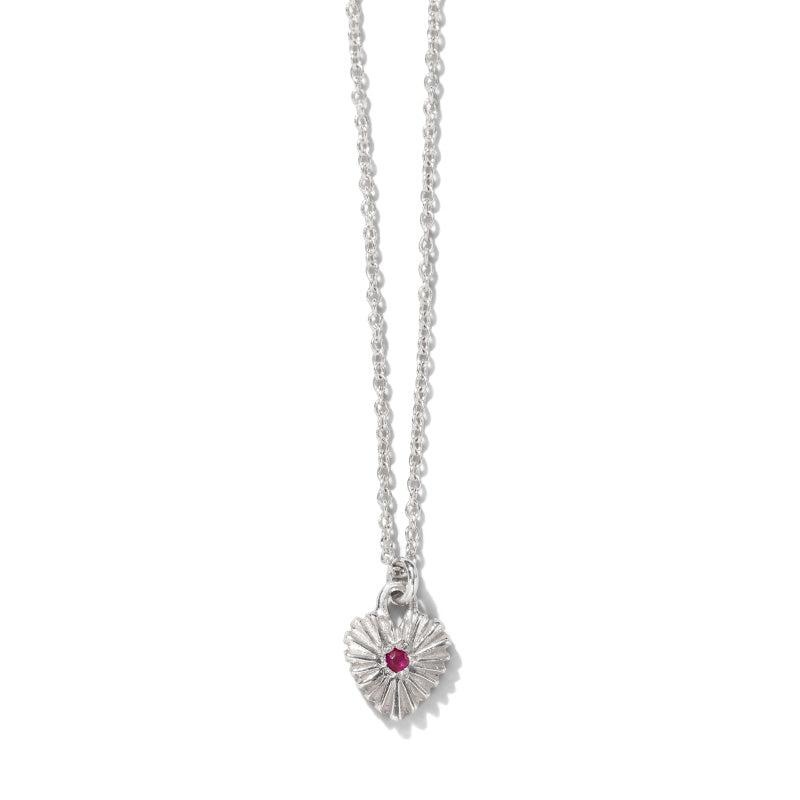 Kora Necklace, Ruby, Silver