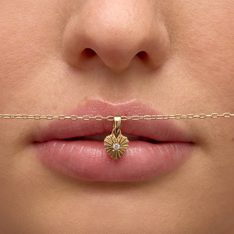 Kora Pendant, Diamond, 9kt Yellow Gold