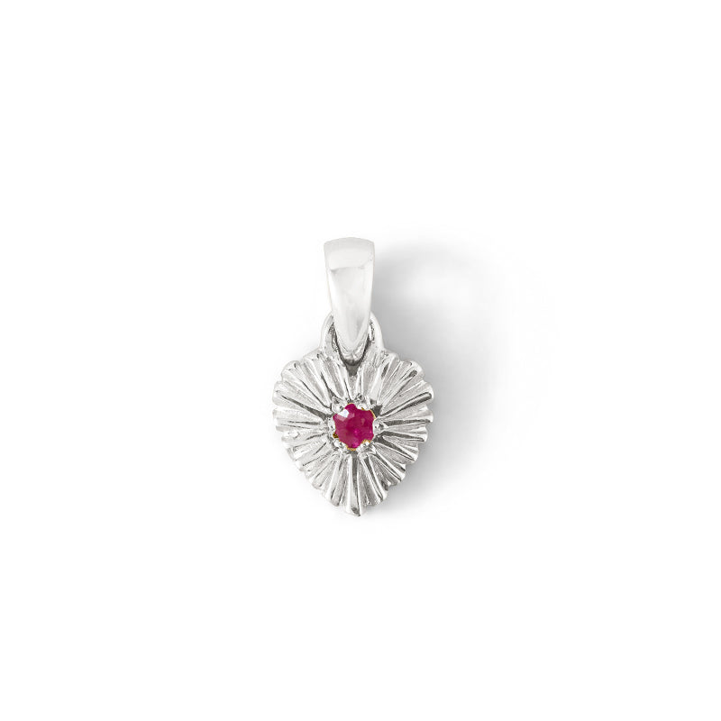 Kora Pendant, Ruby, Silver