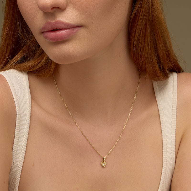 Kora Pendant, Diamond, 9kt Yellow Gold