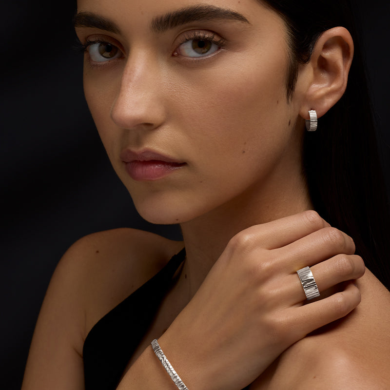 Linea Band, Wide, Silver