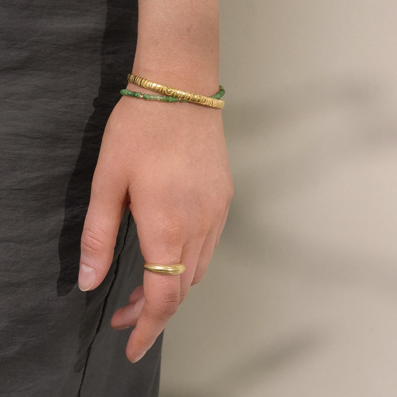 Chronos Bracelet, Tsavorite Garnet, Gold