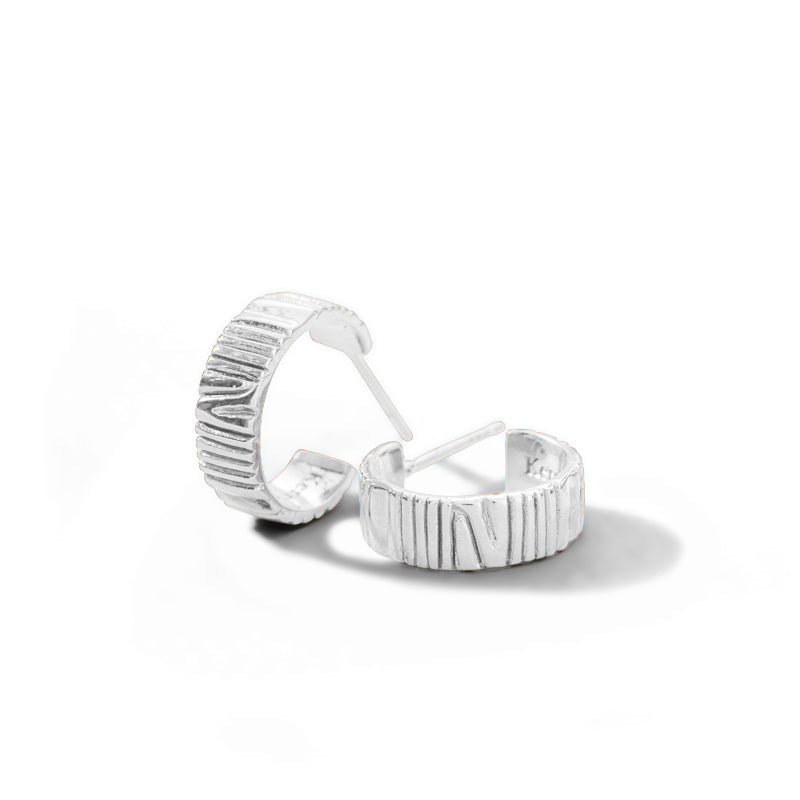 Linea Hoop, Silver