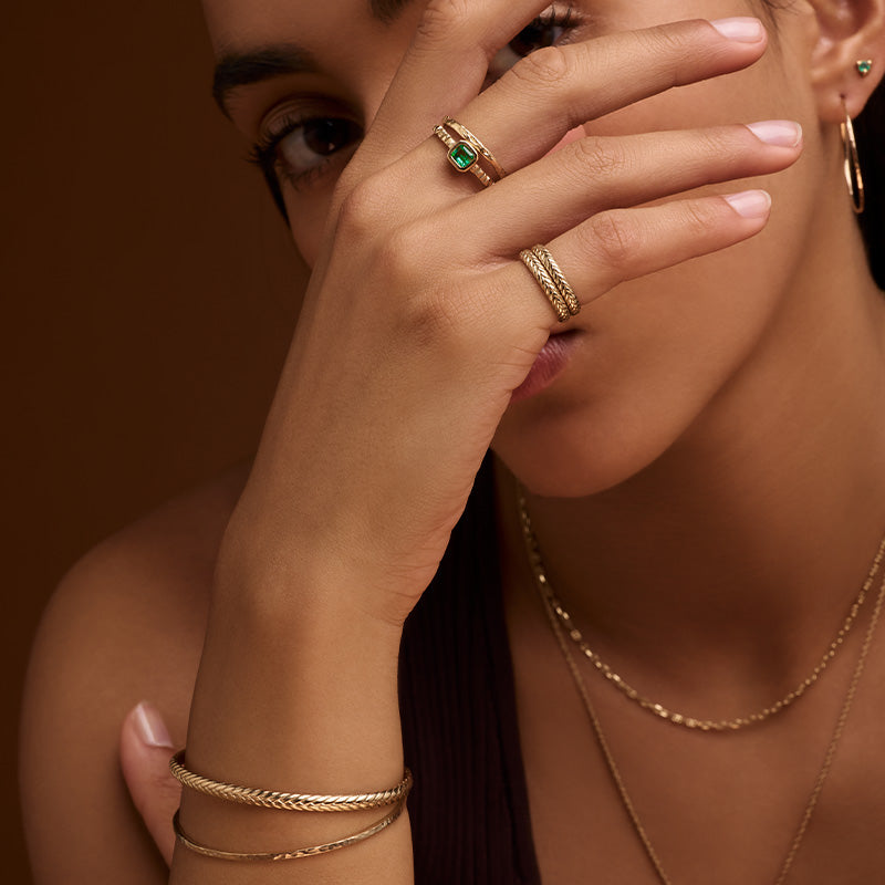 Skinny Cuff, 9kt Yellow Gold