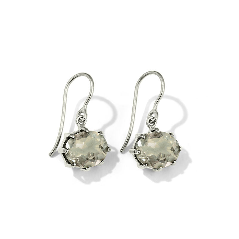 Marie Earring, Prasiolite, Silver