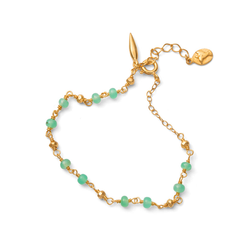 Mercy Bracelet, Chrysoprase, Gold