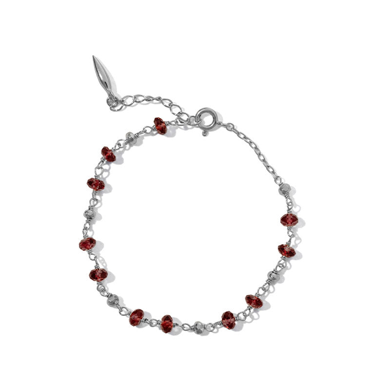 Garnet on sale silver bracelet