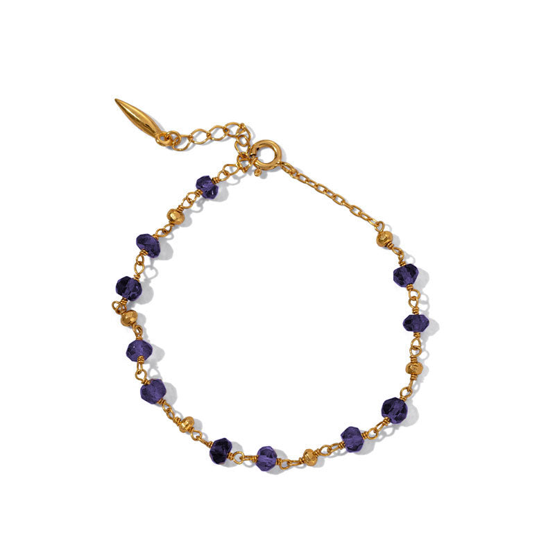 Mercy Bracelet, Iolite, Gold