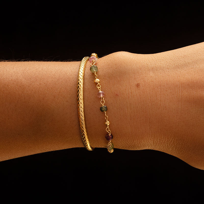 Mercy Bracelet, Tourmaline, Gold