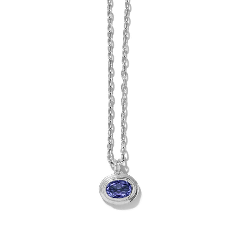 Greco Mini Necklace, Iolite, Silver