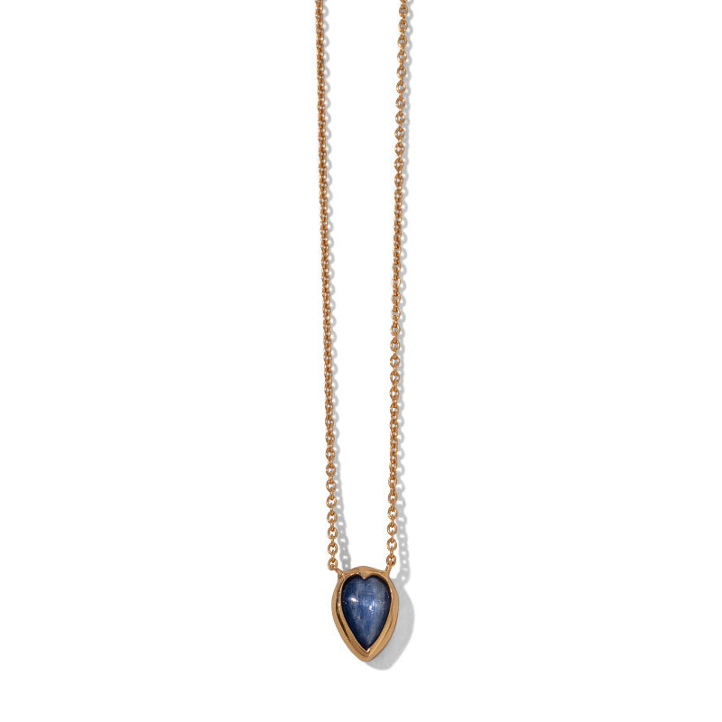 Brave Heart Kyanite Necklace, Gold