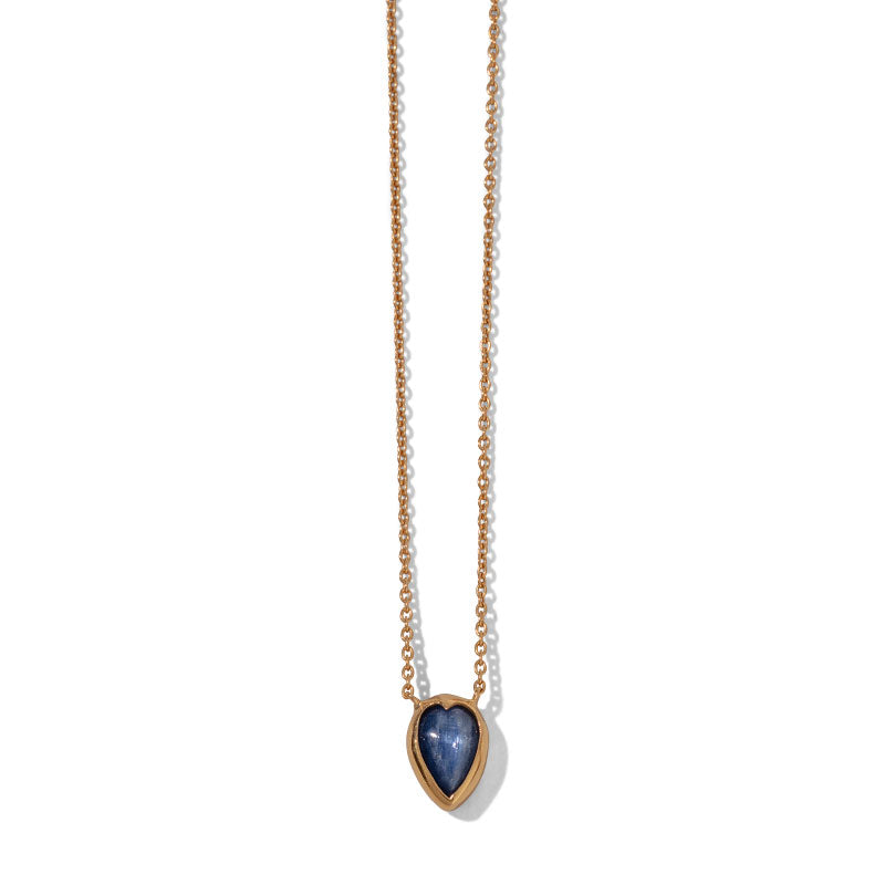 Brave Heart Necklace, Kyanite, Gold