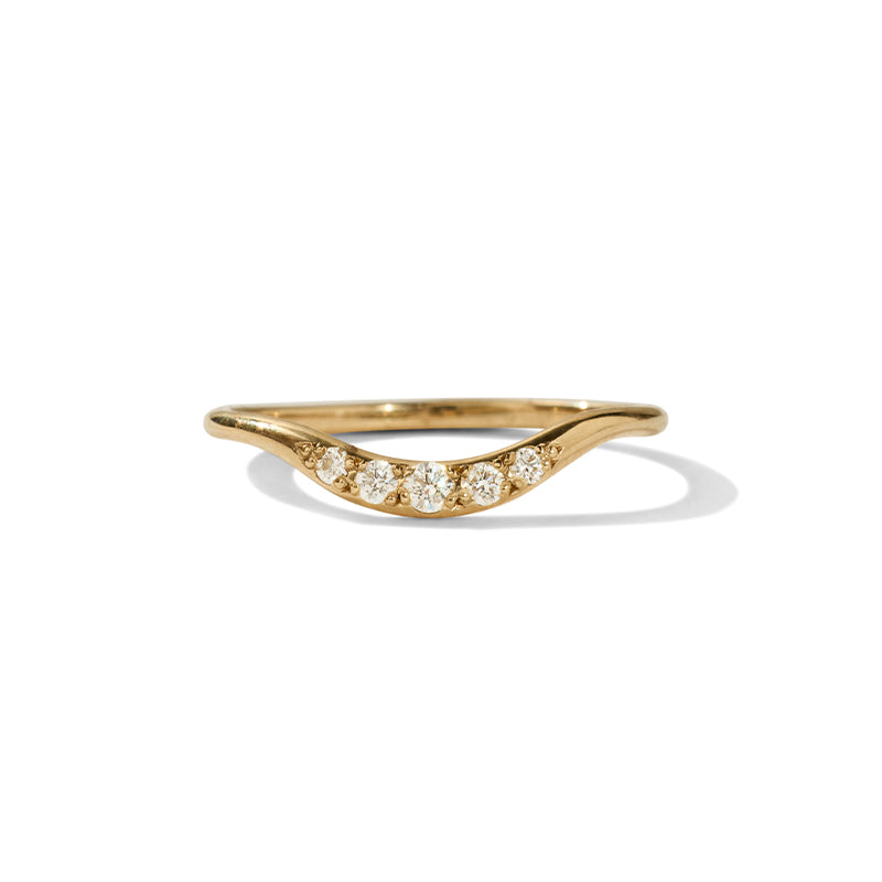 Crescent Band, Diamond, 9kt Yellow Gold