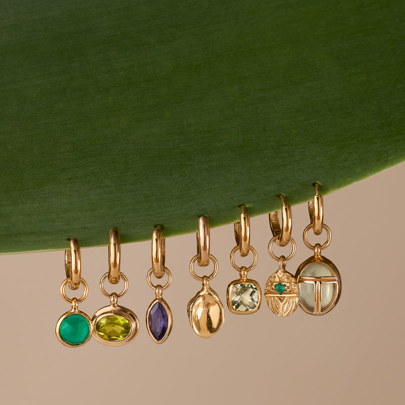 Tetra Charm, Prasiolite, Gold