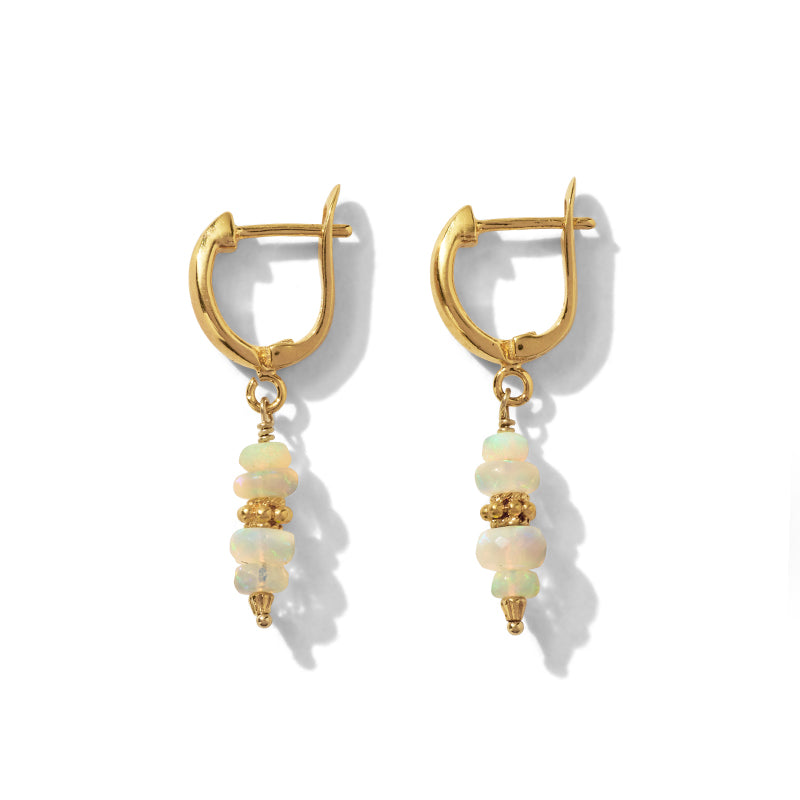 Mira Hoop, Ethiopian Opal, Gold