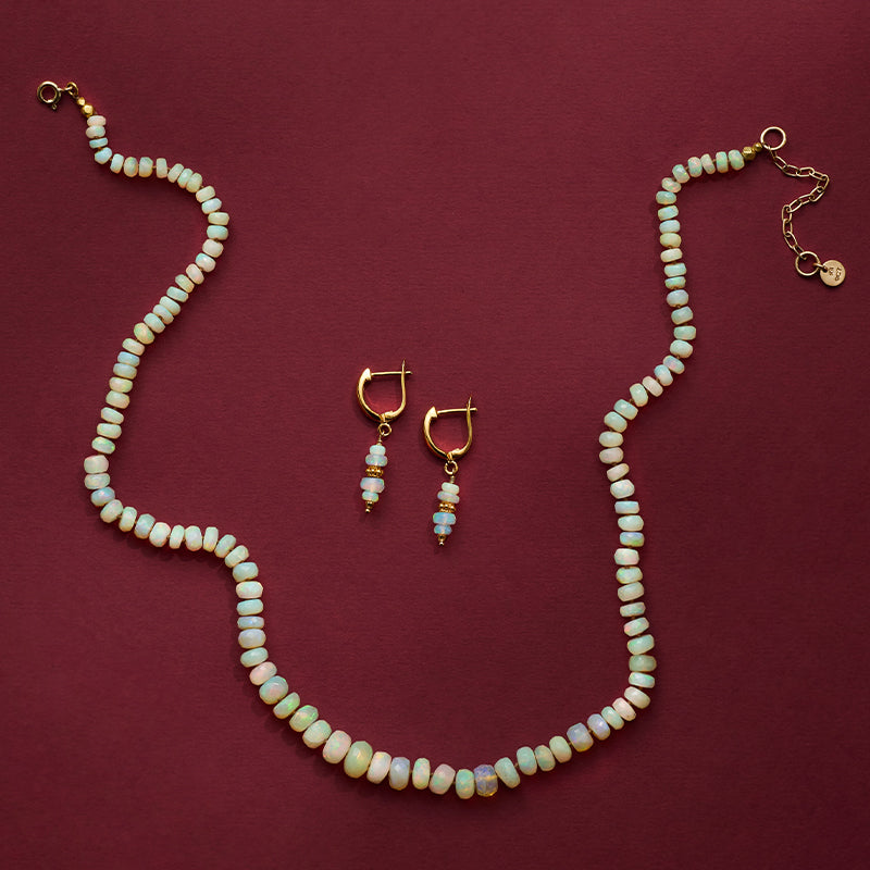 Mira Hoop, Ethiopian Opal, Gold