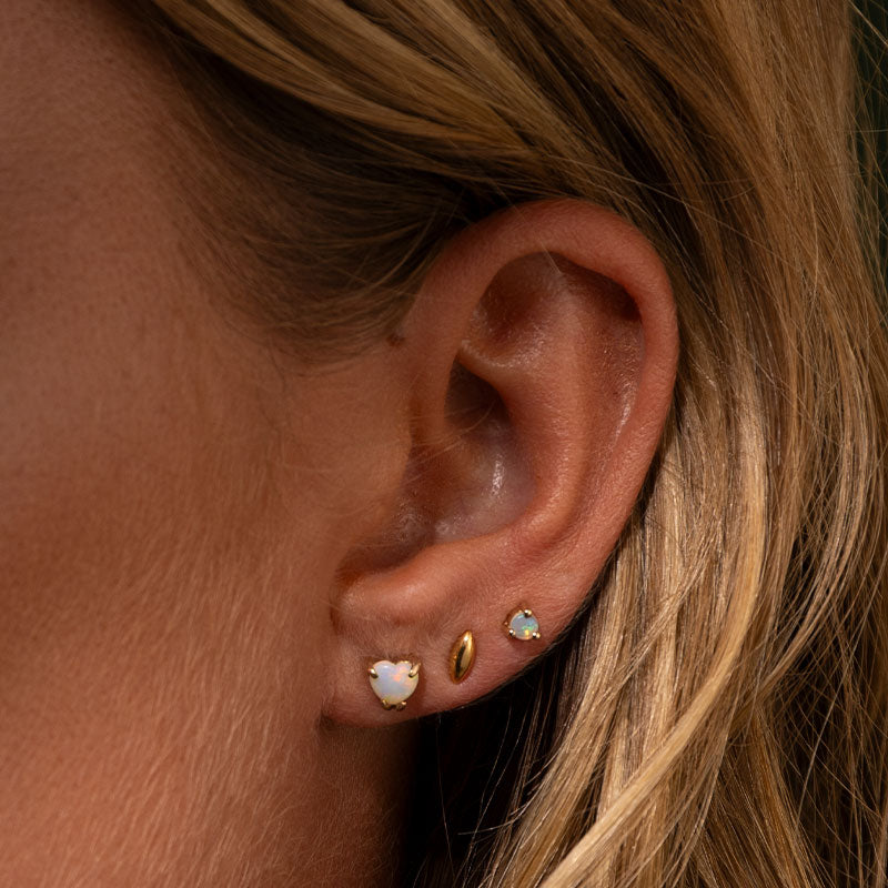 Seed Stud Single, 9kt Yellow Gold