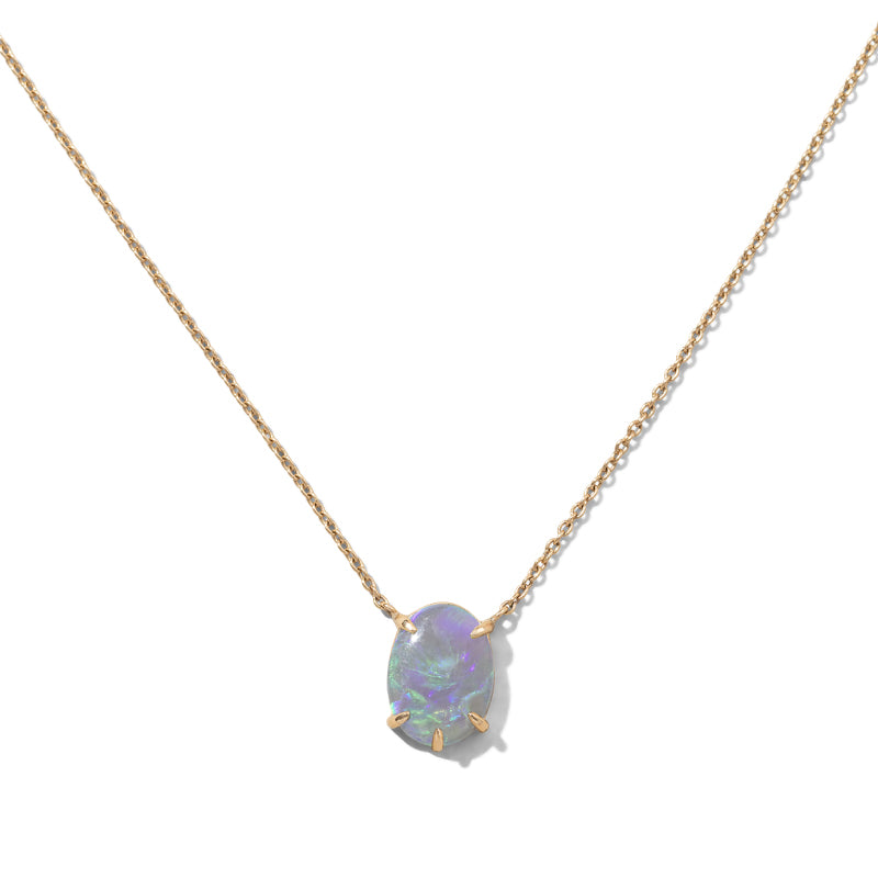 Ophelia Necklace, Crystal Opal, 9kt Yellow Gold