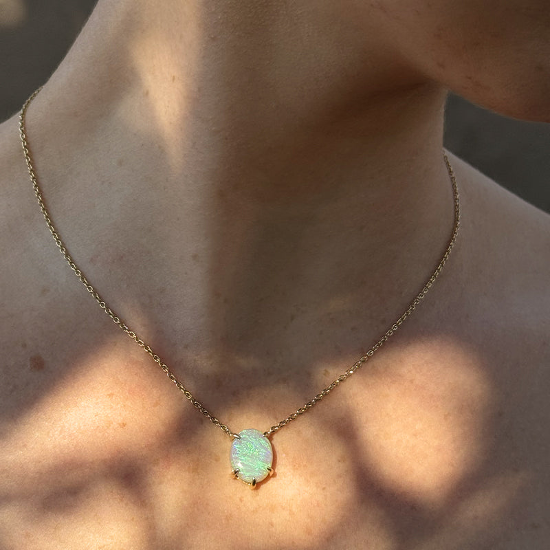 Ophelia Necklace, Crystal Opal, 9kt Yellow Gold