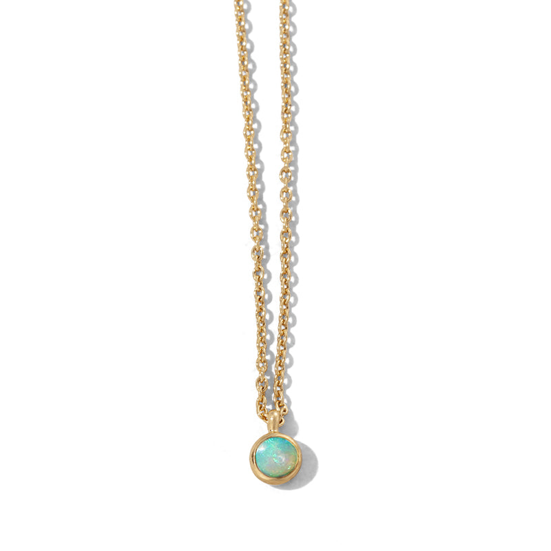Orbit Necklace, Opal, 9kt Yellow Gold