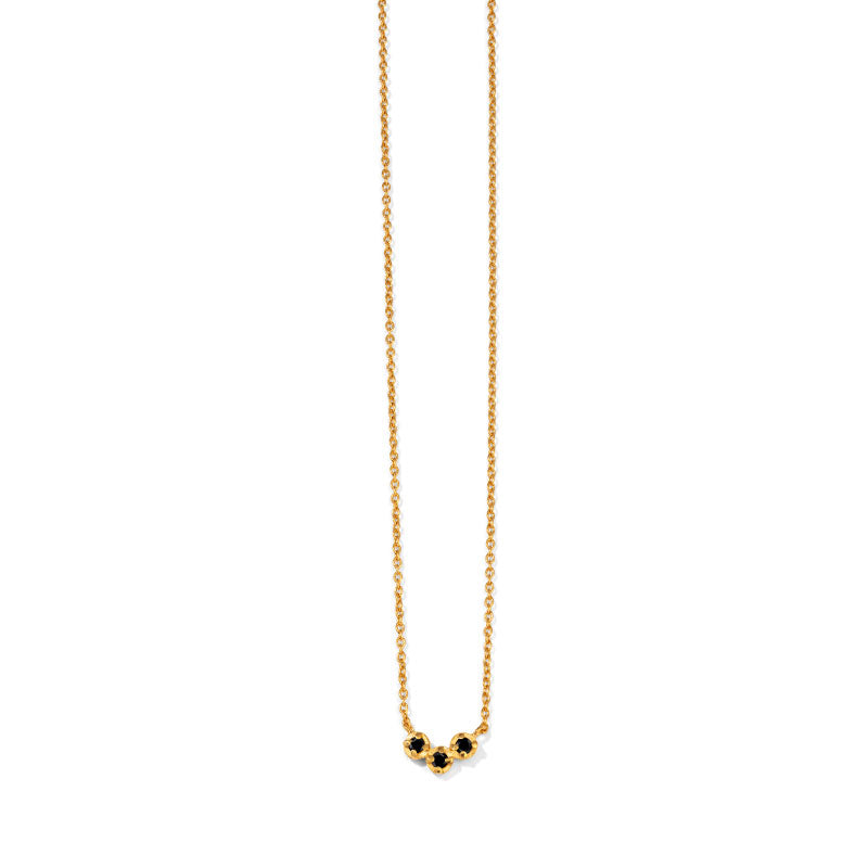 Orion Necklace, Black Spinel, Gold