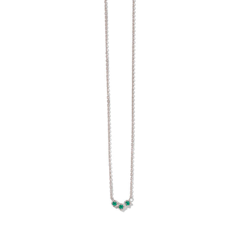 Orion Necklace, Green Onyx, Silver
