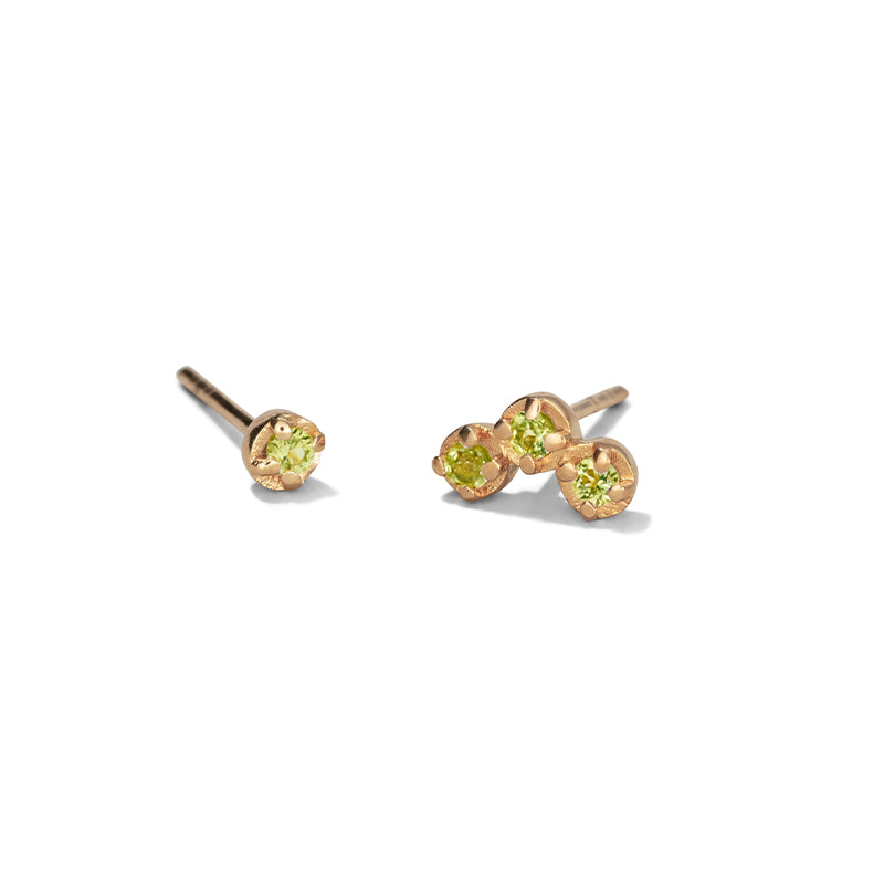 Orion Mix Match Stud, Peridot, Gold