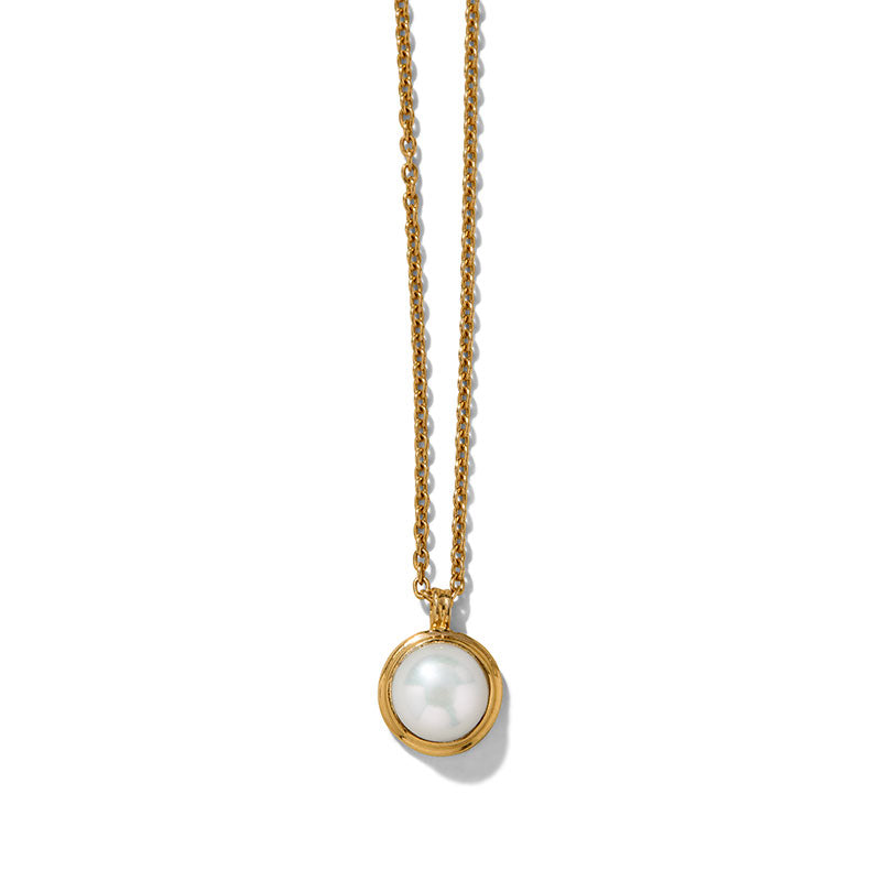 Pelagia Necklace, Pearl, Gold