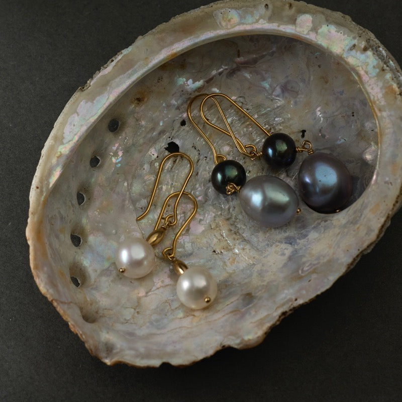 Theia Earring, Baroque Pearl, Gold