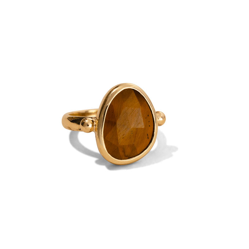 Tiger eye gold deals ring