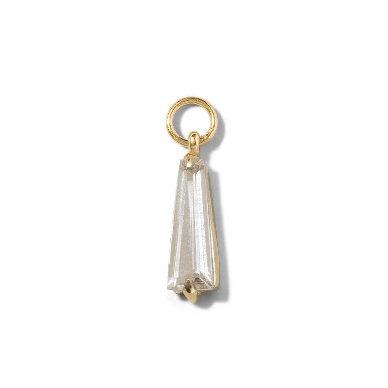 Pendulum Charm, Crystal Quartz, Gold