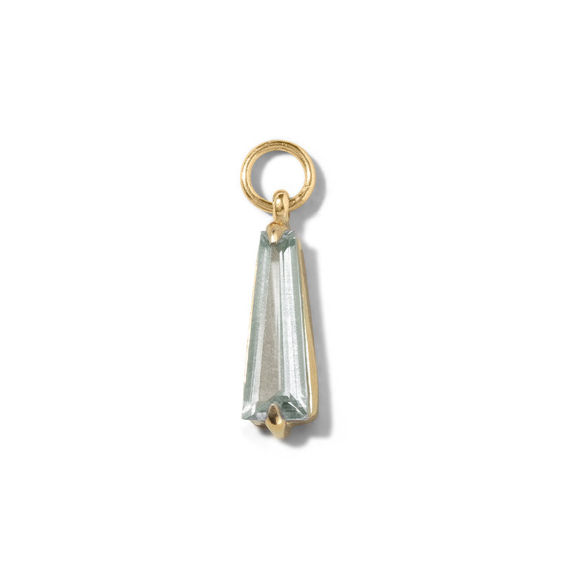 Pendulum Charm, Prasiolite, Gold