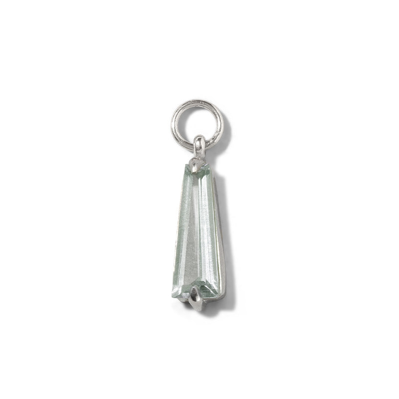 Pendulum Charm, Prasiolite, Silver