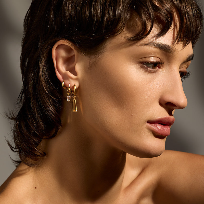 Pendulum Charm, Citrine, Gold