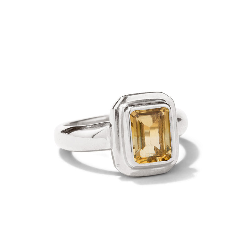 Petra Ring, Citrine, Silver