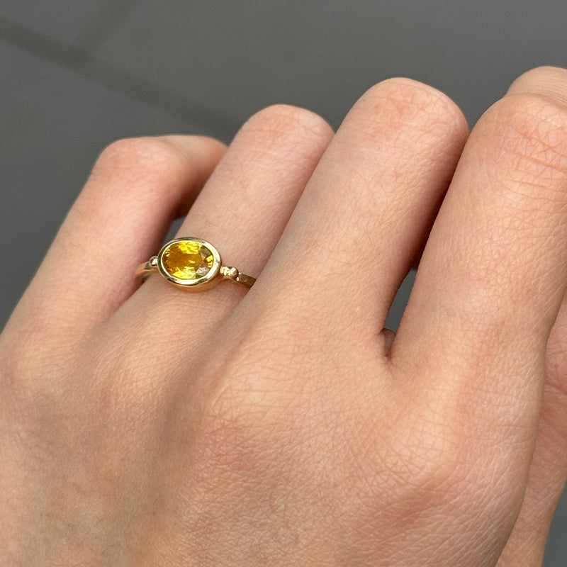 Pippa Ring, Yellow Sapphire, 9kt Yellow Gold