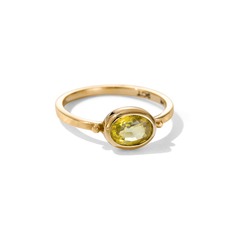 Pippa Ring, Yellow Sapphire, 9kt Yellow Gold