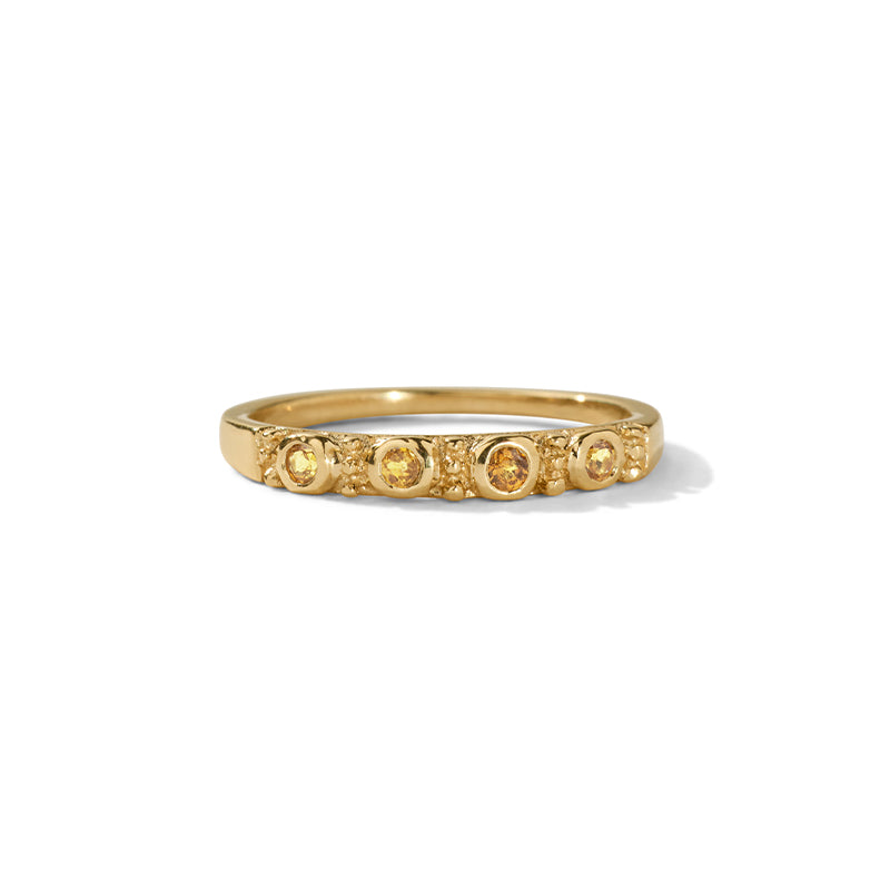 Relic Band, Citrine, 9kt Yellow Gold