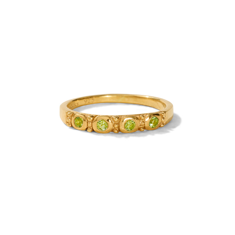 Relic Band, Peridot, Gold