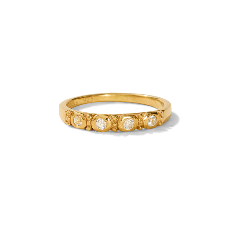 Relic Band, White Topaz, Gold