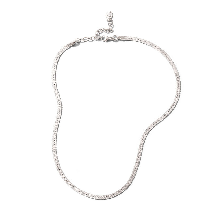 Saturn Collar Chain Necklace, Silver