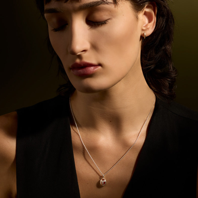 Scarab Amulet, Small, Citrine, Silver