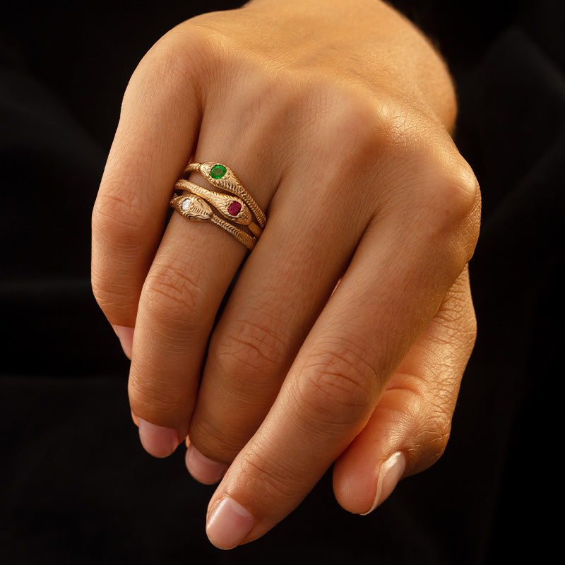 Serpent Band, Diamond, 9kt Yellow Gold