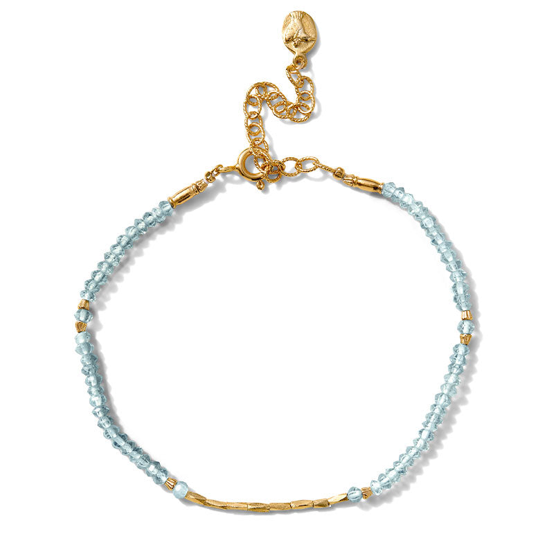 Sierra Bracelet, Blue Topaz, Gold