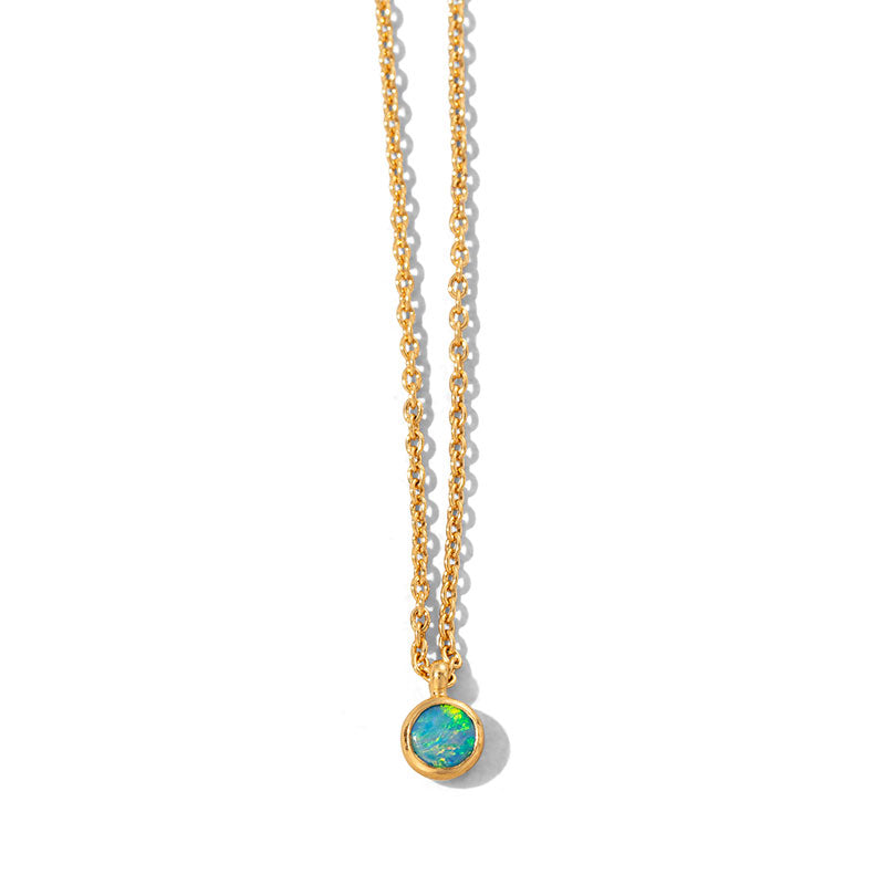 Orbit Necklace, Opal, Gold
